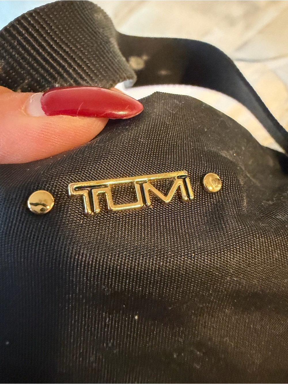 TUMI Black Nylon Tote Bag